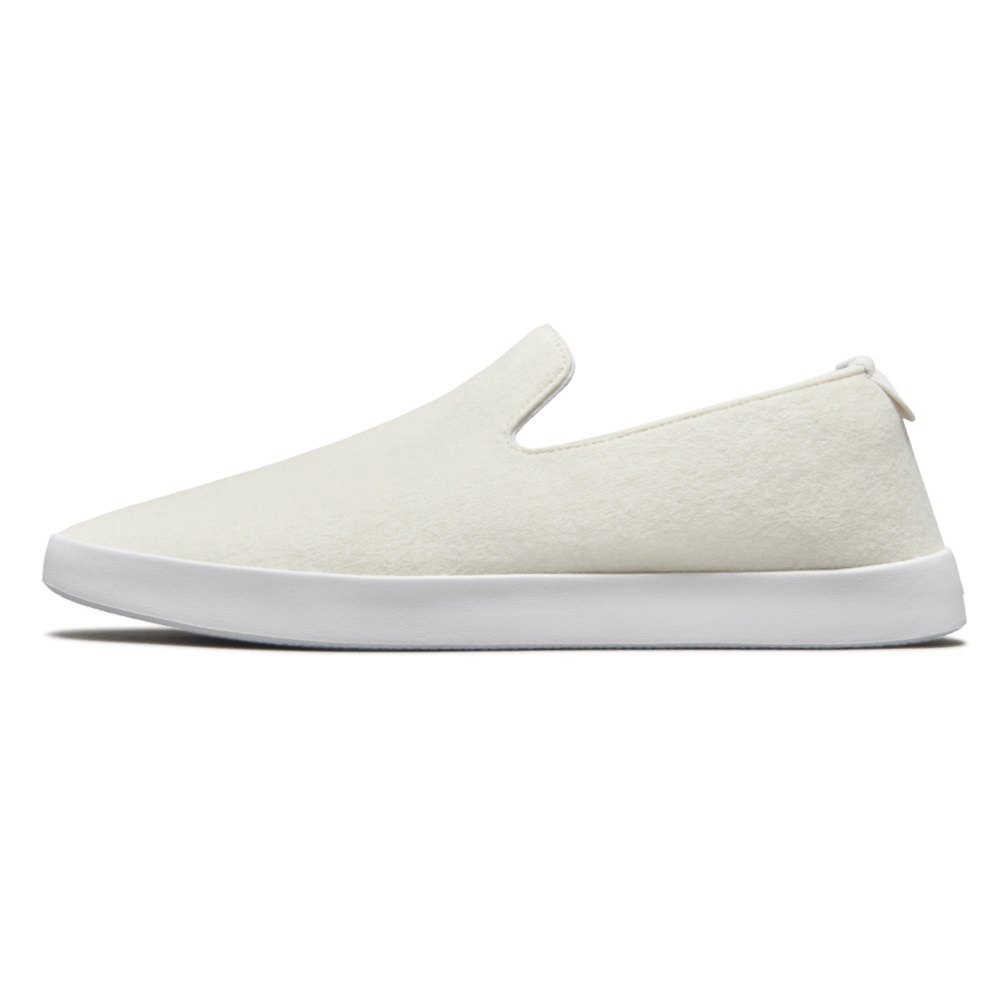 Allbirds Men\'s Slip-Ons White - Wool Loungers - 80243FOYR